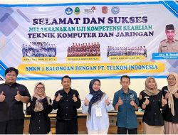 SMKN 1 Balongan Gandeng Telkom Sukseskan Uji Kompetensi TKJ